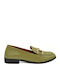 Δερμάτινα Γυναικεία Loafers σε Πράσινο Χρώμα