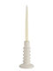 Candle Holder Ah-ax24042 11x18.5cm White Andrea House Ceramic