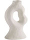 Candle Holder Kea Ah-ax24030 10.5x7x17.5cm White Andrea House Ceramic