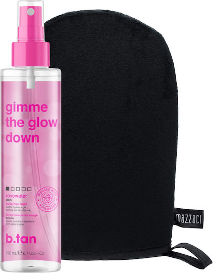B.Tan Gimme The Glow Down + Glove Автобронзант Спрей За Лице Тъмно 190мл
