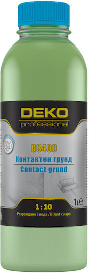 Grund de contact Deko Professional G8400 1l pentru suprafețe de beton înainte de aplicarea șapelor de ciment, pe bază de apă