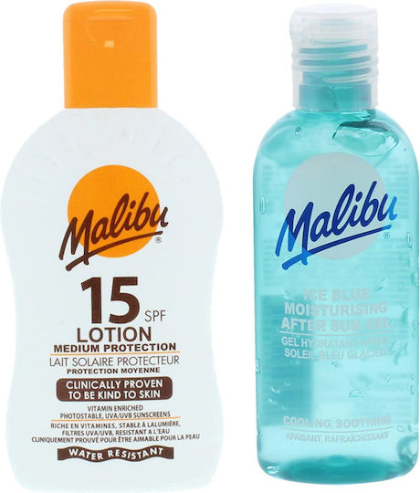 Malibu Protective Lotion Spf15 200ml + After Sun Gel 100ml