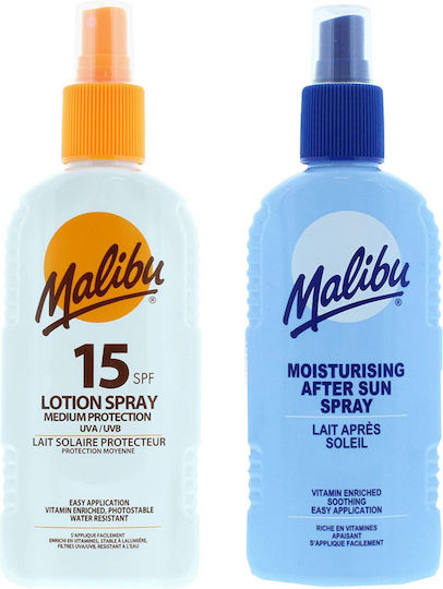 Malibu SPF15 Spray 200ml + After Sun Spray Balsam 200ml