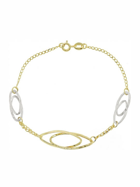 Art d or Women's Bracelet Chain in 14K White Gold 18.5cm