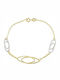 Art d or Women's Bracelet Chain in 14K White Gold 18.5cm