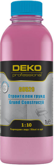 Грунд за строителство Deko Professional G8520 на водна основа 1л за грундиране на основи преди вътрешно и външно боядисване