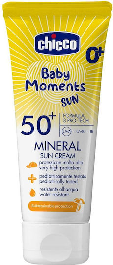 Chicco Baby Moments Waterproof Bebeluș Crema de Soare Emulsie SPF50 75ml