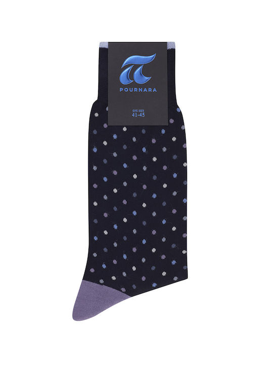 Pournara Patterned Socks Blue