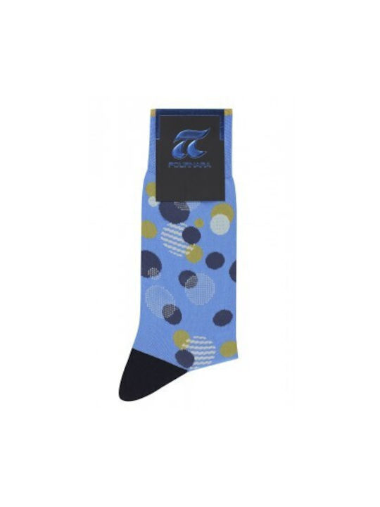 Pournara Patterned Socks Blue