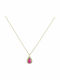 Art d or Halskette Rosette aus 14K Gold Rot