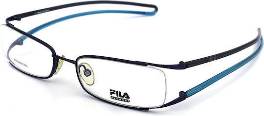FILA Мъжки Метален Рамка за Очила Син VF8448 SC1