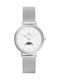 Daniel Wellington Petite Γυναικείο Ρολόι 32mm Μπαταρίας με Ασημί Μεταλλικό Μπρασελέ