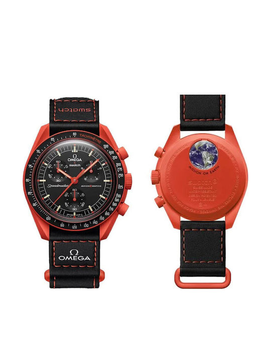 Swatch Moonswatch Mission To Mercury Ceas Bărbați Cu Baterie Și
