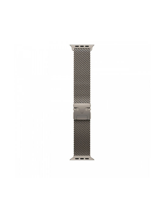 Apple Titanium Milanese Loop 49mm - Small Curea Oțel inoxidabil Natural (Apple Watch 46mm)