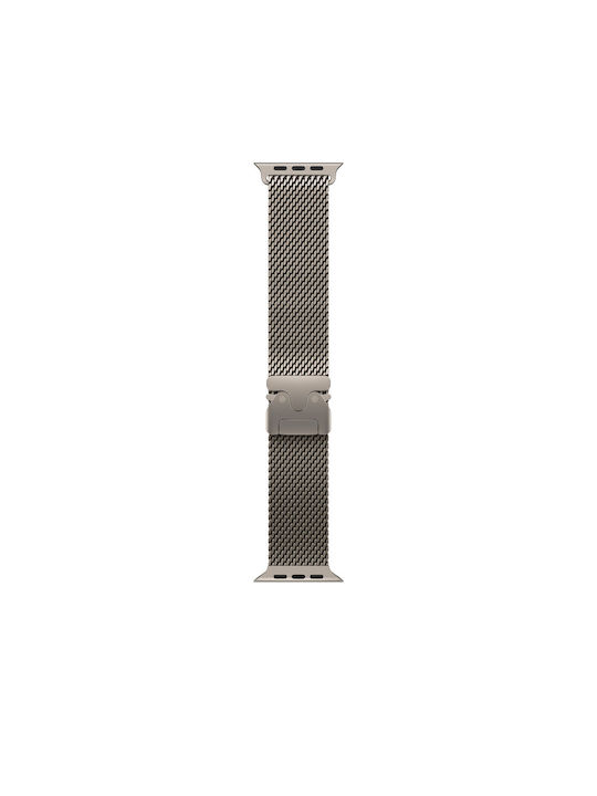 Apple Titanium Milanese Loop 49mm - Large Λουράκι Ανοξείδωτο Ατσάλι Natural (Apple Watch 44, 45, 46, 49mm)