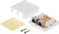 Netrack Socket Complete Surface Mount 2 X Rj45 8p8c Ftp Cat 6 Lsa 106-13