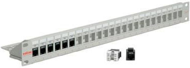 Roline Keystone 19'' Module Frame Cat.5/cat.6 24 Ports Blank Unshielded Light Grey