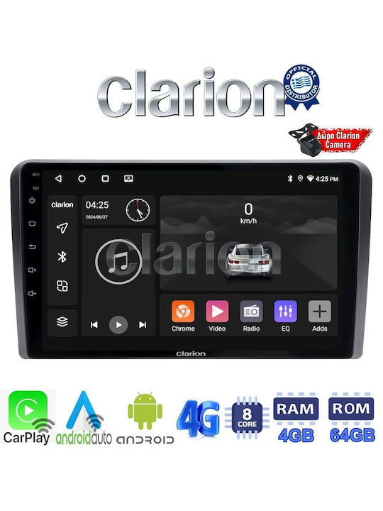 Clarion Автомобилна Аудио Система (Блутут/USB/WiFi/GPS/Apple-Carplay/Android-Auto) с Тъчскрийн 9"