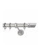 Curtain Pole Φ25 Inox Symi Strass Nickel Satin Dimensions 180cm Single Properties