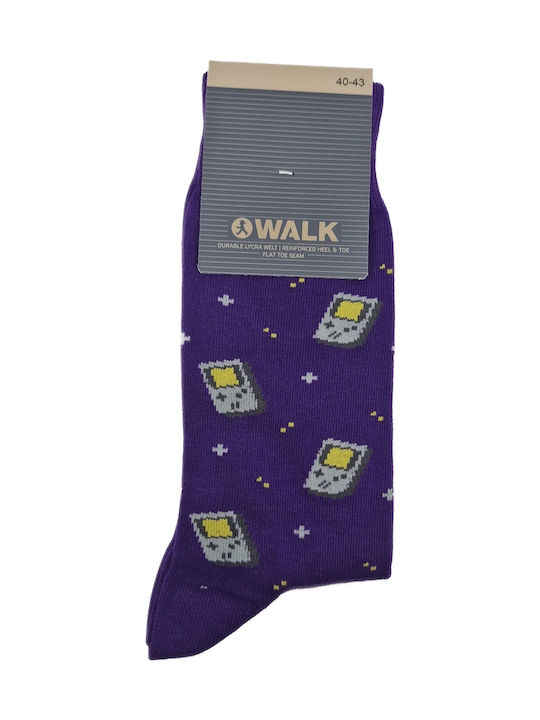 Walk Game Boy Ανδρικές Κάλτσες Μωβ Walk Game Boy Ανδρικές Κάλτσες Μωβ