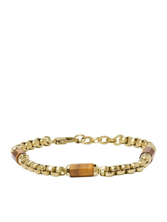 Brățară pentru bărbați Fossil Steel Tiger Eye Jf04570710