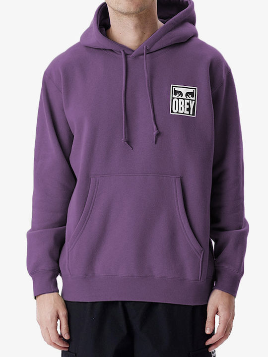 Obey Φούτερ με Κουκούλα Paisley Purple