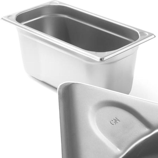 Gn 1/4 Stainless Steel Container Kitchen Line Height 100 Mm Hendi 806531