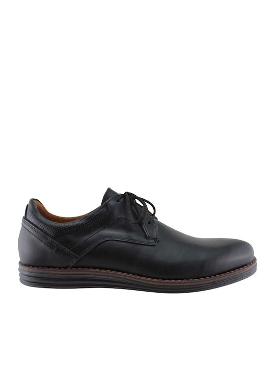 Antonio Shoes Men's Leather Casual Shoes Black
