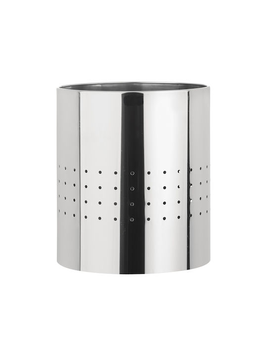 Bronze Art Metallic Bathroom Basket 7lt Silver