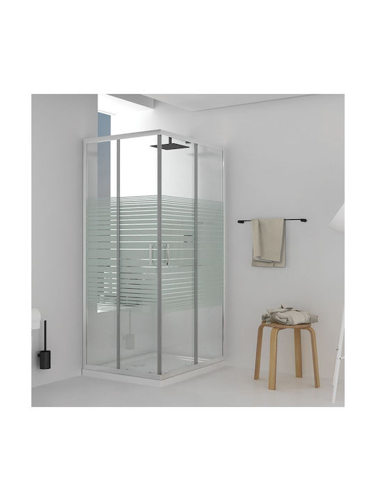 Orabella Plus Cabin for Shower with Sliding Door 80x120cm Serigrafato