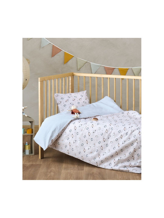 Kentia Duvet Crib Cotton Light Blue 100x140cm