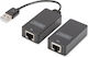 USB 1.1 Extender über Cat.5e/6 UTP SFP bis zu 45m Schwarz 20cm