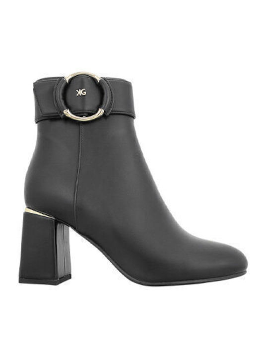Timmen Ghete Dama de Piele cu Platforme pentru Femei cu Toc Negru