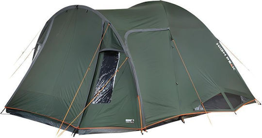 High Peak Tessin 5.1 Camping Tent Tunnel Green with Double Cloth 3 Seasons for 5 People 330x390x190cm