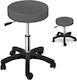 Physa Aversa Gray Rolling Cosmetic Stool