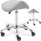 York Light Gray Saddle Stool Wheels Cosmetic Stool Supports Up To 150 Kg
