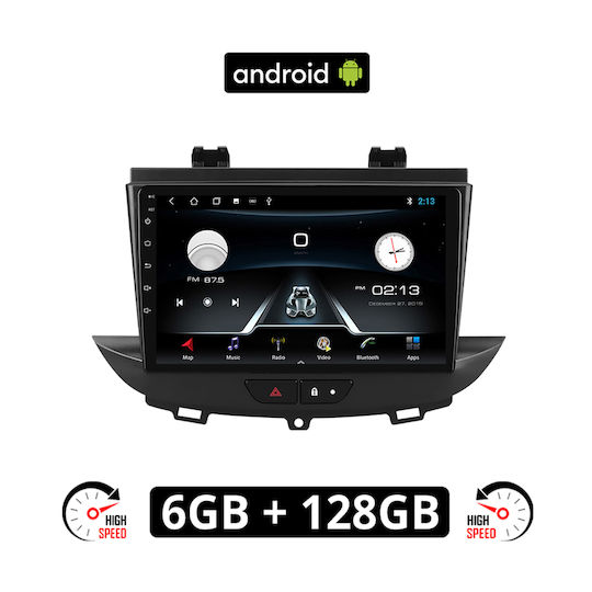Car Audio System for Opel Crossland X 2017 (Bluetooth/USB/AUX/WiFi/GPS/Apple-Carplay/Android-Auto) with Touch Screen 9"