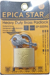 Epica Star Vorhängeschloss mit Schlüssel 32mm