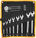Vorel Flat Ring Wrench Set 8pcs 8-19mm Chrome Satin Finish In Case 51705