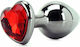 Naughty Toys Heart Base Plug Anal Mediu Roșu