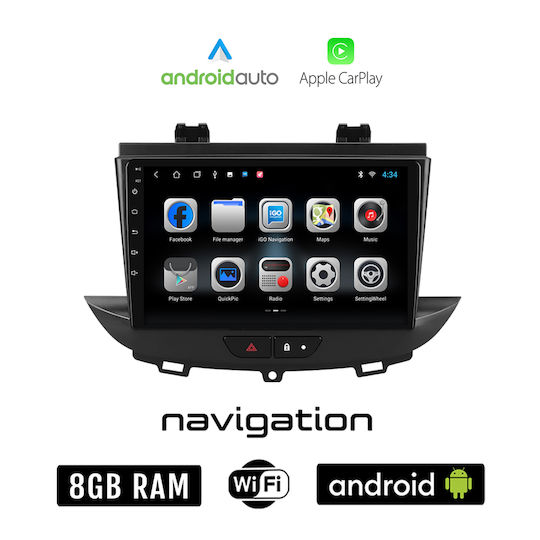 Автомобилна Аудио Система (Блутут/USB/WiFi/GPS/Apple-Carplay/Android-Auto) с Тъчскрийн 9"
