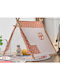 Herokids Παιδική Σκηνή Ινδιάνικη House Ροζ