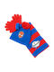 Kids Beanie Set with Scarf & Gloves Knitted Blue