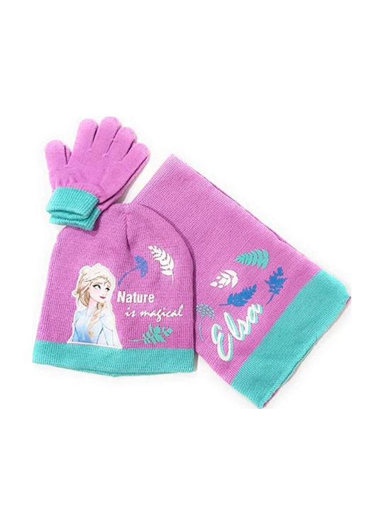 Kinder Mütze Set mit Handschuhe Gestrickt Türkis