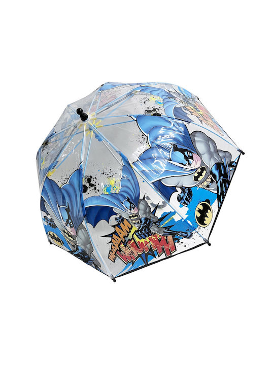 Kids Curved Handle Umbrella Blue