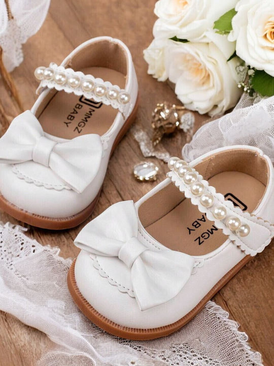 TakTakBaby Kids Leather White Ballerinas