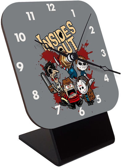 Koupakoupa Wooden Desktop Clock Halloween Inside Out