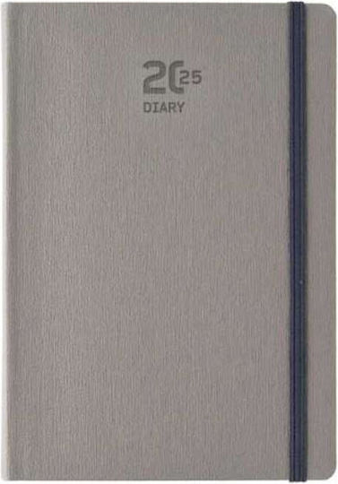 Linio Daily Diary 2025 17x24cm Grey