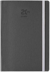 Linio Daily Diary 2025 17x24cm Black