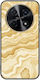 Achatstein Golden Huawei Nova 12i Schwarzes TPU Schwarzes Silikon
